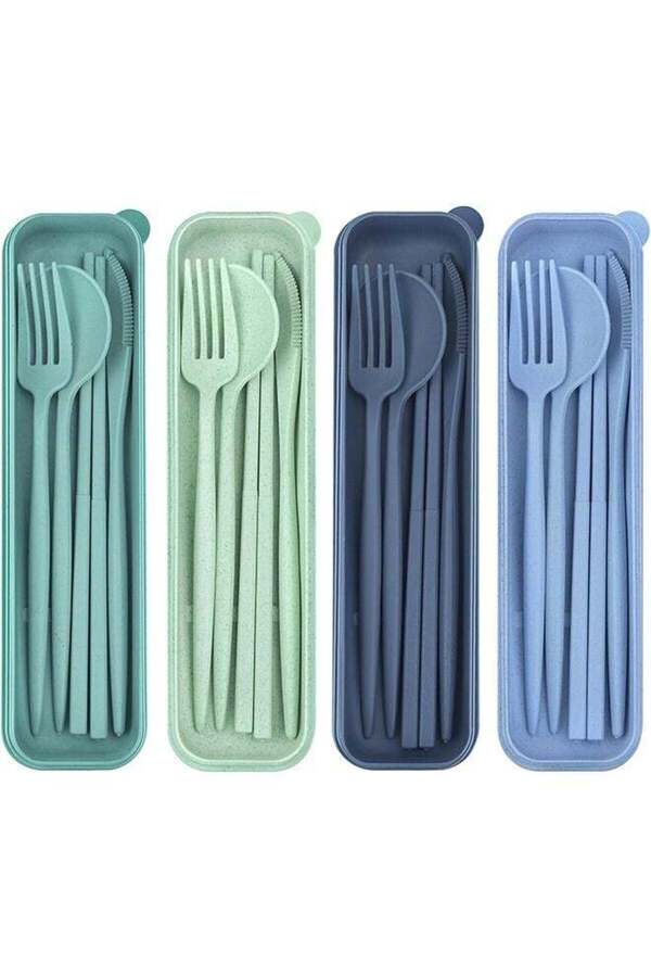 Generic-4 Sets Reusable Utensils Set, Travel Utensils with Case, Reusable Utensils for Lunch Box accessorie 1