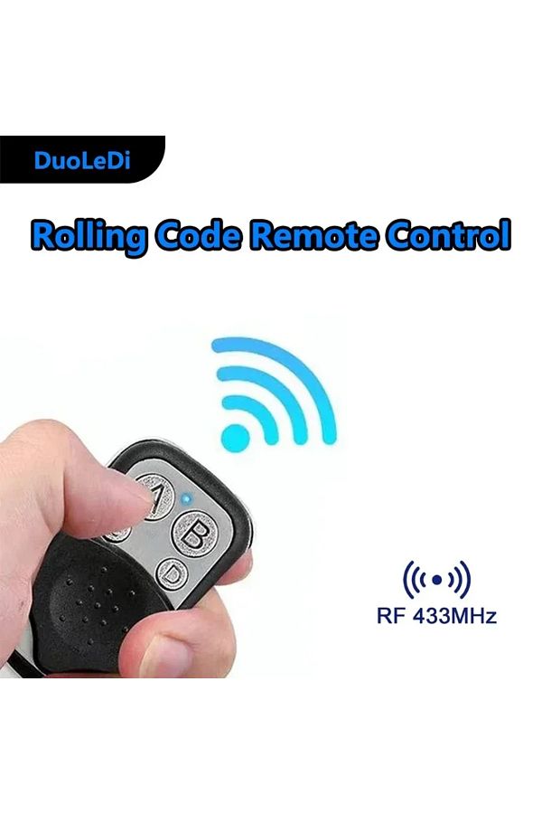 Choice-black Universal Garage ControlU niversal 4 Buttons 433MHZ Clone Fixed Learning Rolling Code Duplicat 1