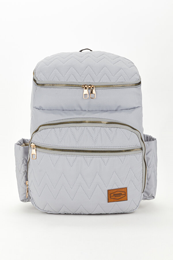 Disanuva Nakışlı Bondit Hafif Kumaş Anne Bebek Bakım Çantası Termoslu Biberon Cepleri