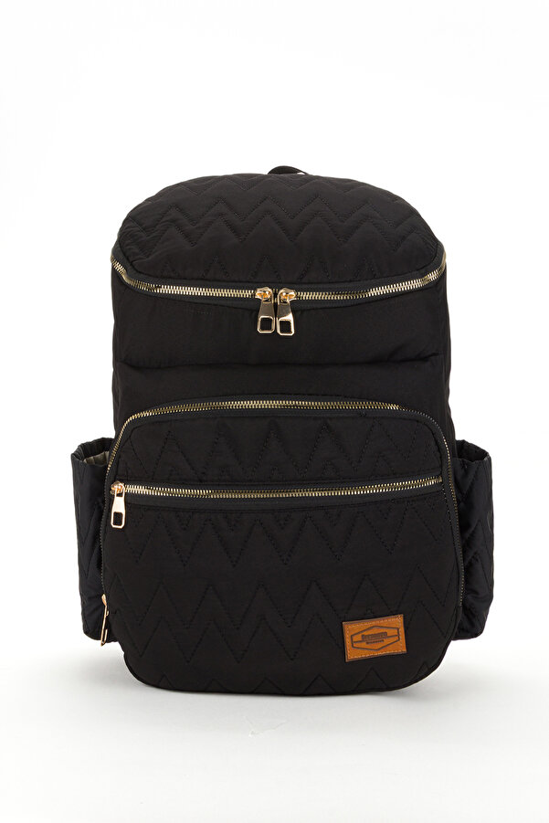 Disanuva Nakışlı Bondit Hafif Kumaş Anne Bebek Bakım Çantası Termoslu Biberon Cepleri