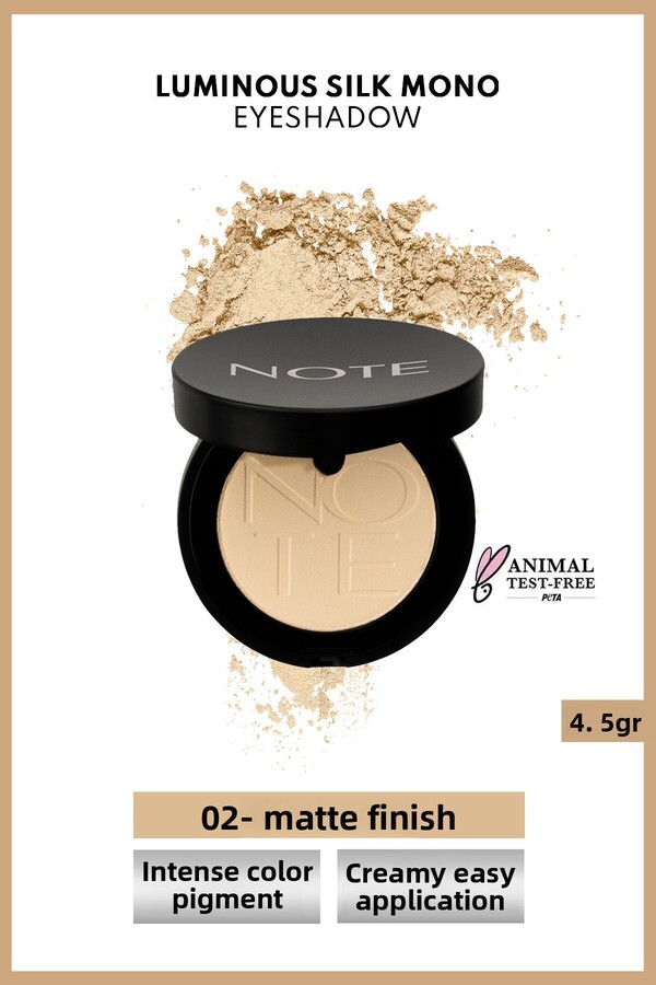 NOTE-Luminous Silk Eyeshadow Single Eyeshadow – 02 Cream 1