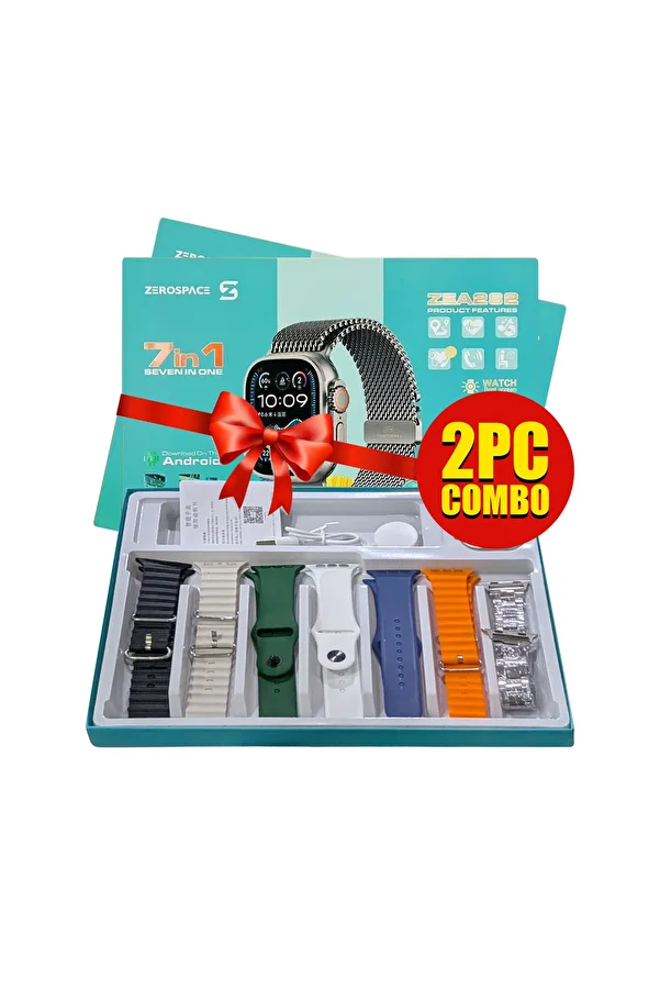 ZERO SPACE-Ultra Smart Watch With Amoled Display, 7 Custom Straps, Advanced Health & Fitness Tracking, A 1