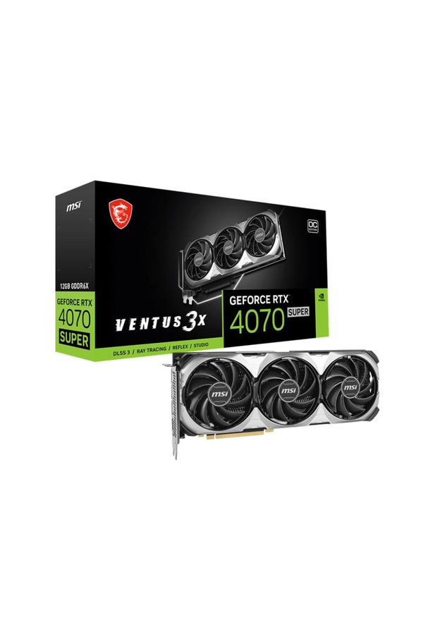 MSI-Geforce Rtx 4070 Super 12g Ventus 3X Oc Gddr6X 192Bit Dx12 Dlss 3 Gaming Graphics Card 1