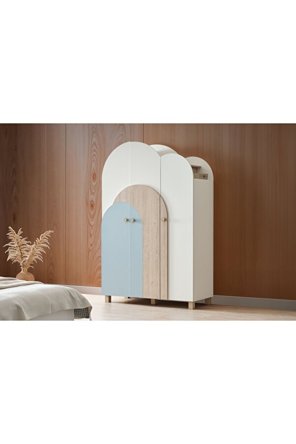 Vivense Petite Gardırop Mavi, 3 Kapaklı