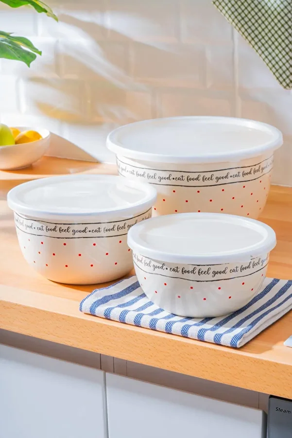 ACAR-Feel Good Enamel 3-Piece Storage and Mixing Container 1