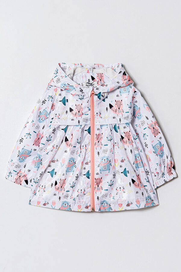 Verscon Kız Kapüşonlu Yağmurluk & Rüzgarlık 1 - 5 Yaş