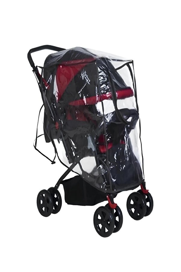 MorBebe Ultra Lüks Fermuarlı Bebek Arabası Yağmurluğu Siyah.(BÜTÜN BEBEK ARABALARINA UYUMLUDUR)