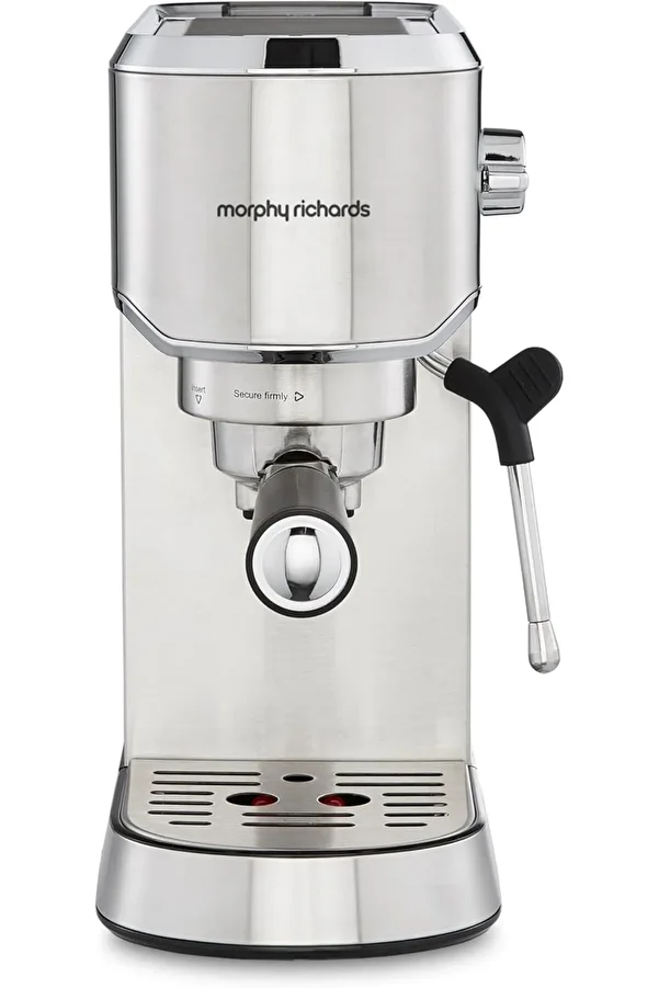 morphy richards-Compact Espresso Coffee Machine, Dual Cup, 1L Water tank, Variable Steam Control & M 1