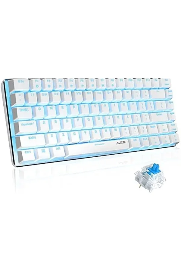 Ajazz-AK33 Mechanical Gaming Keyboard, 82 Keys 75% ANSI Layout, USB-C Wired Keyboard, Full Anti-ghos 1