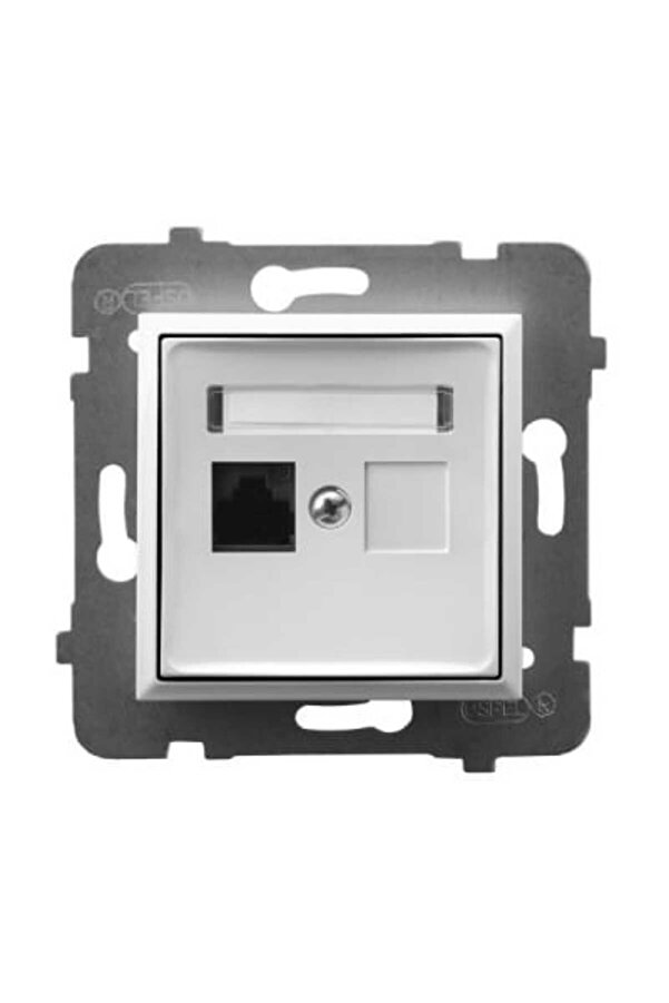 OSPEL-Aria white p/t single computer socket cat. 5e without frame 1