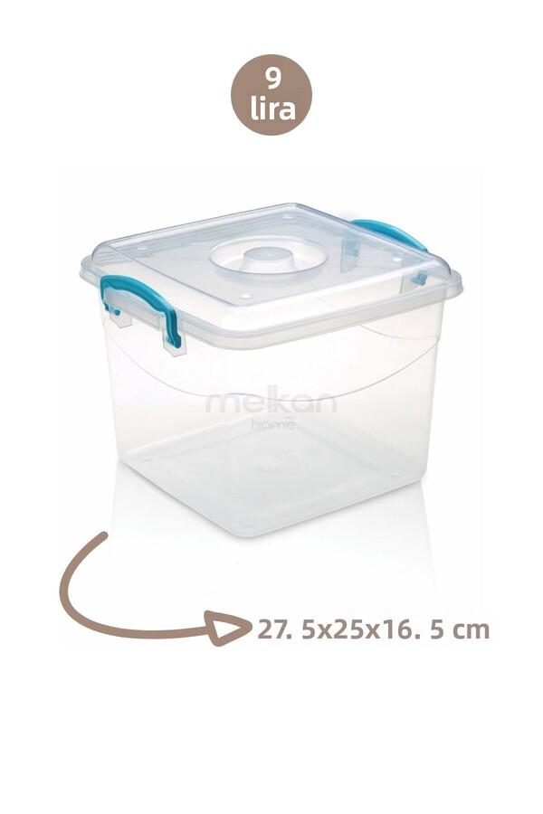 Melkan Home-6 Liter Transparent Storage Container - Pantry and Storage Box with Lock and Lid 1