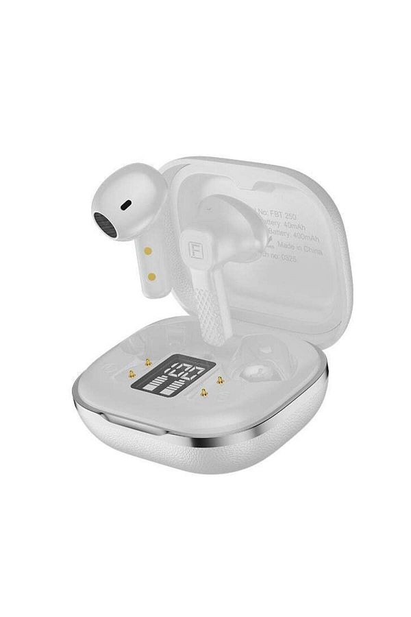 Faster-TroniX Half In Ear Earbuds Bluetooth 5.4- ENC Technology LED Digital Display Charging Case Bluetooth 1