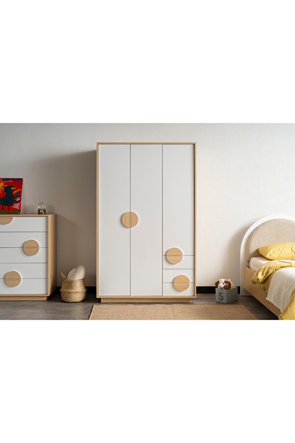 Vivense JOY GARDIROP, 3 KAPAKLI, 3 ÇEKMECELİ