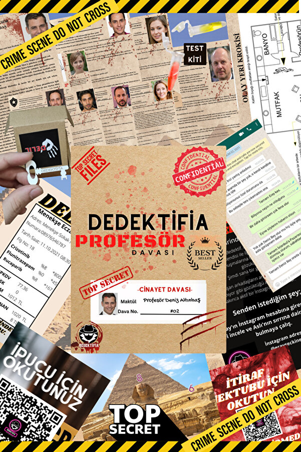 dedektifia Dedektiflik Oyunu Profesör Deniz Davası Cinayet Çözme Oyunu, Dedektif Oyunları,cinayet Çözme