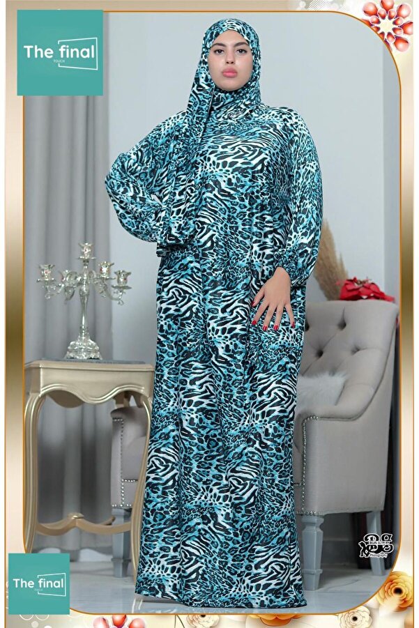 The final touch-Tiger Butter Prayer and Reception Shroud, wide and comfortable, available in one size, suitable for weights from 60 to 120 kg 1