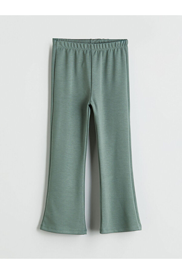 LC Waikiki Yeşil Beli Lastikli Basic Kız Çocuk Tayt