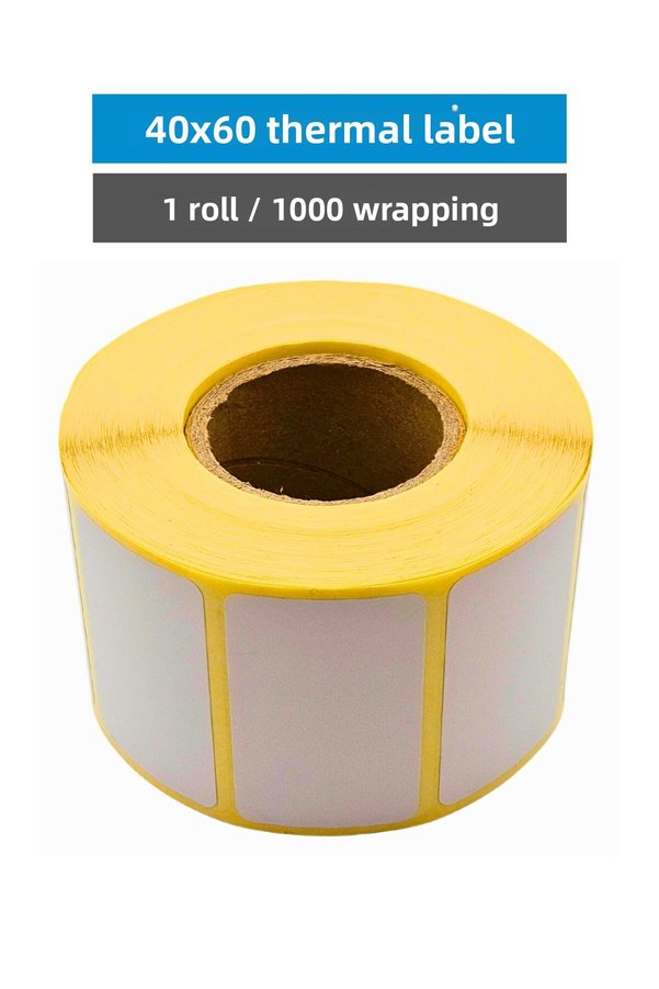 Without A Ribbon Küresel Etiket Barkod 40X60Mm Thermal Label | 1 Roll | 1000 Wraps ...