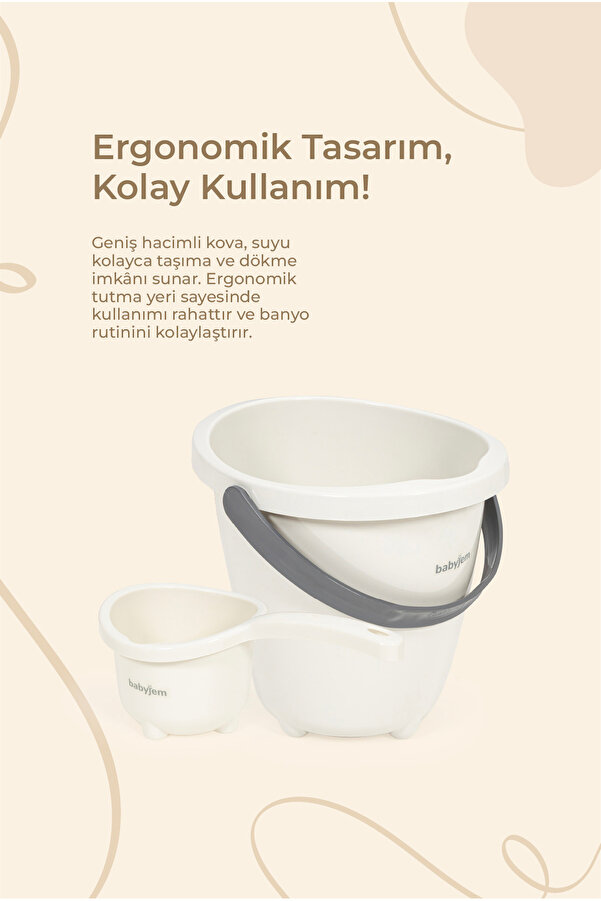Babyjem Elegant Bebek Su Kovası & Elegant Bebek Su Maşrapası -  2'Li Set