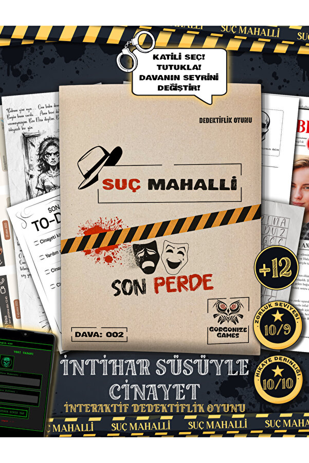 Suç Mahalli Son Perde Davası, Dedektif Kutu Oyunu, Katil Kim, Dedektiflik Oyunu, Suç Çözme, Suçluyu Bul
