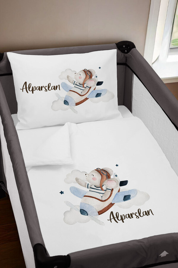 Homamia Isme Özel 75x120 Park Yatak Beşik Nevresim Takımı