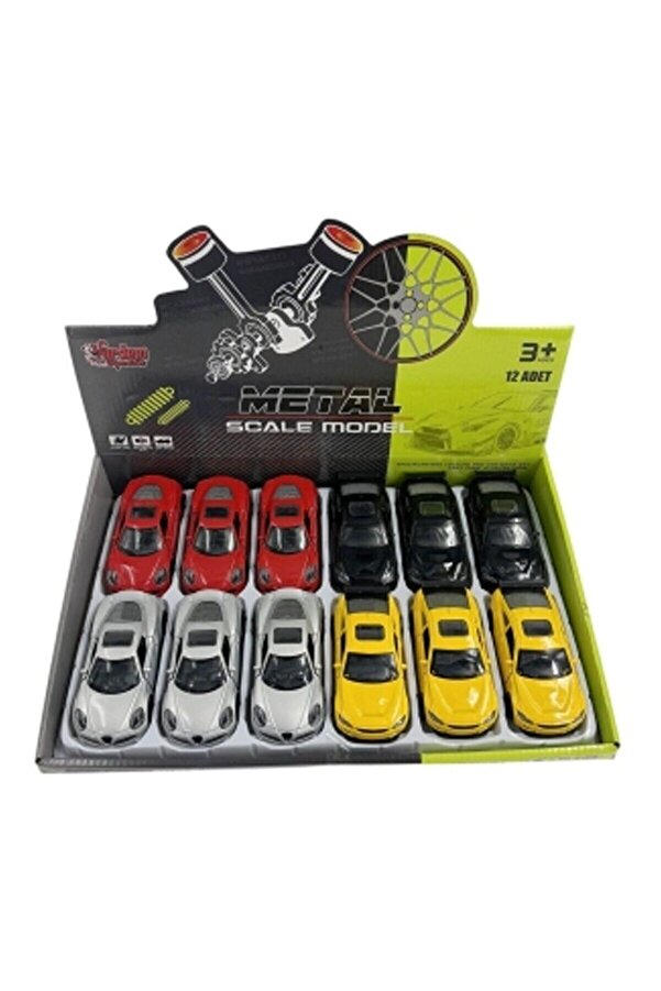 paraply KM-36231C-1-2-3-4 ÇEK BIRAK 1 36 METAL ARABA Kız Çocuk Erkek Çocuk Oyuncak Eğitici Oyuncaklar