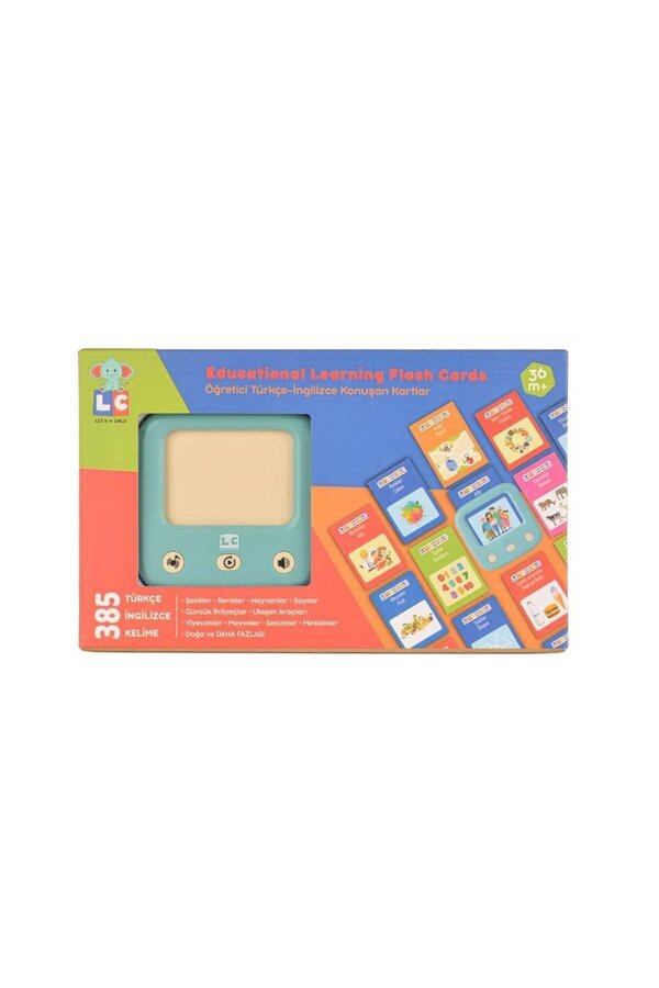 NEWBRENDHOME Öğretici Eğitici Oyuncaklar LC-31050 Öğretici Türkçe-İngilizce Konuşan Flash Kartlar -Kız Erkek Çocu