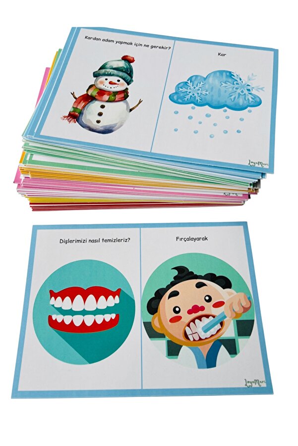 Loyameri Kidsshop 5N1K SORU KARTLARI, 120 KART, OKULÖNCESİ, ÖZEL EĞİTİM