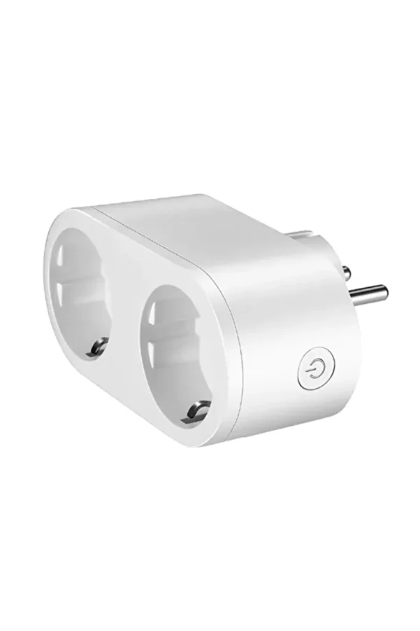 Widjit-Smart WiFi Intelligent Socket with 2 Ports, Energy Monitoring, 16A 220V, Compatible with Tuya / Smar 1