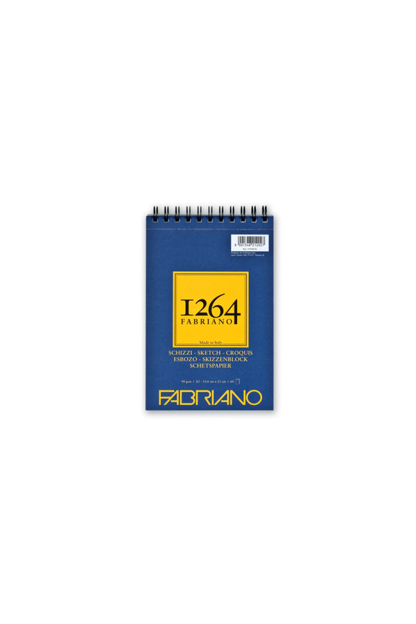 Fabriano-Drawing pad 1264 Schizzi, A5, 90gr, 60 sheets, with spiral on the width 1