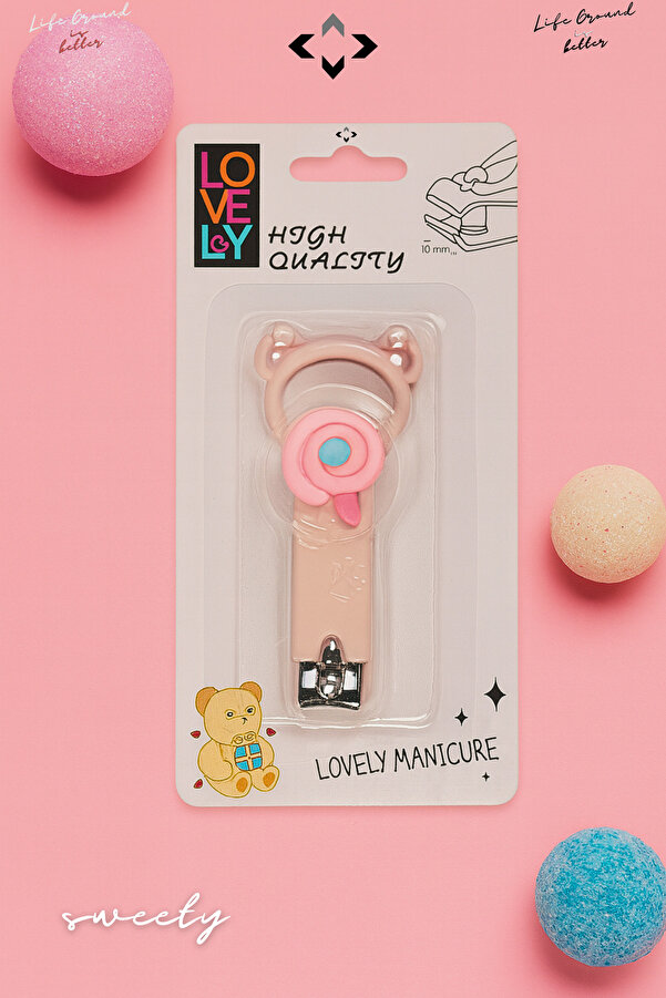 LİGROUND SWEETY LOVELY Sevimli Tırnak Makası Desenli Kabartmalı Kılıflı Tırnak Makası Çocuk Bebek Tırnak