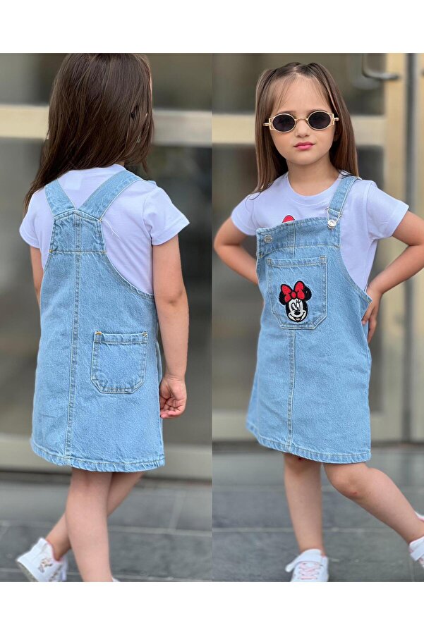 yns coolstar yeni sezon Nakışlı Kot Salopet Jile Elbise Ve Tşort