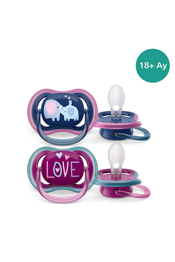 Philips Avent Ultra Air Emzik 18+ Ay,  2'li Paket, Kız, SCF349/22