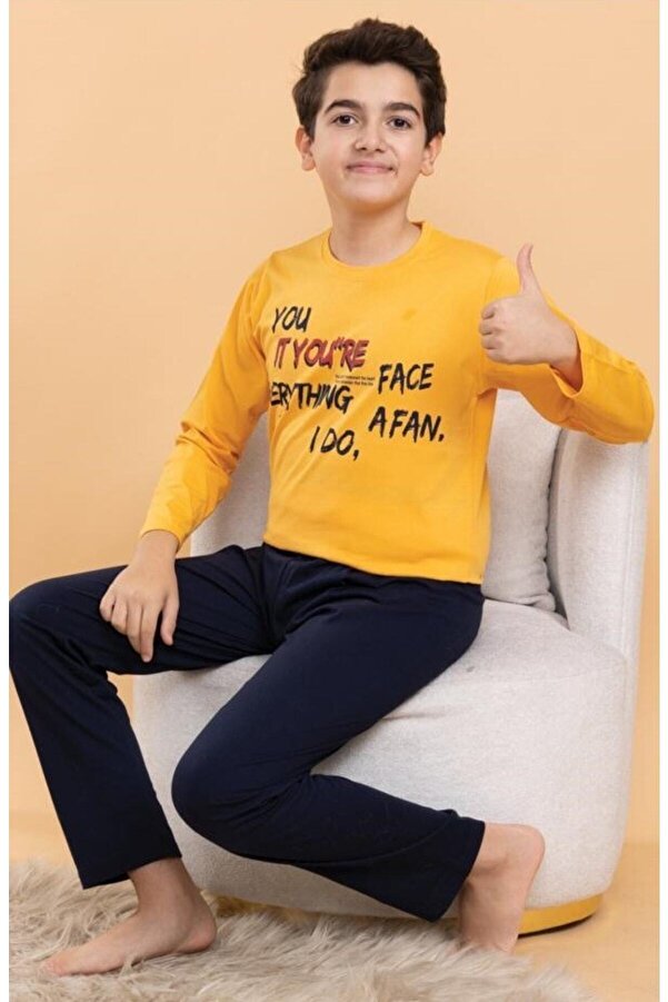 Pyjama Familya Erkek Uzun Kollu Figürlü Mevsimlik Pijama