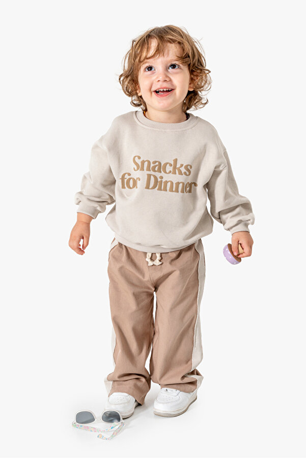 Jikko Baby Sweatshirt ve Pantolon İkili Çocuk Kombini 9078