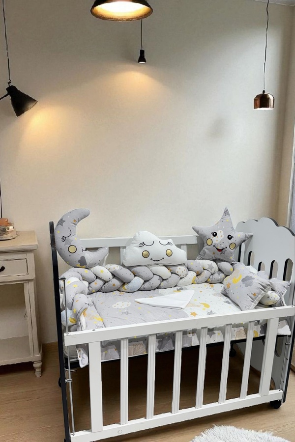 JULYA KİDS 3’lü Örgülü Gri Uyku Seti