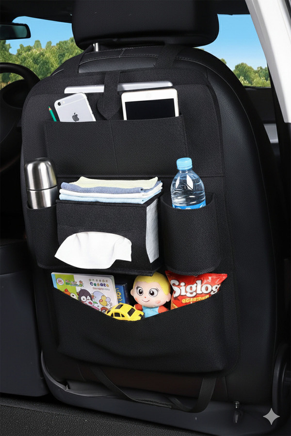 Arfseb Araç İçi Koltuk Arkası Organizer Şık Tasarım Pratik Depolama - Geniş Hazne Özel Bölmeler