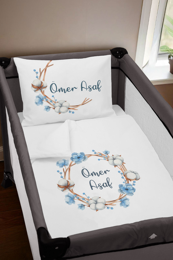 Homamia Isme Özel 75x120 Park Yatak Beşik Nevresim Takımı