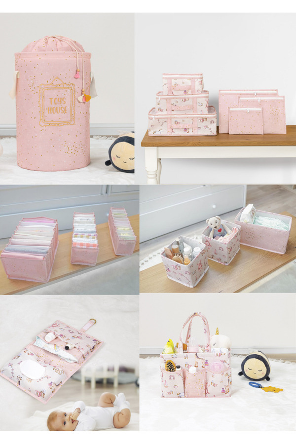 FORSACE 13 Parçadan Oluşan Yeni Doğan Bebek Bakım Seti Pembe(bavul-altbakım-sepet-organizers-3lüset-bakım ç)