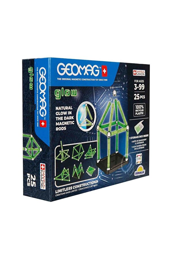 paraply 000328 Parıltılı Manyetik Zeka Oyunu 25 Parça Kız Çocuk Erkek Çocuk Oyuncak Eğitici Oyuncaklar