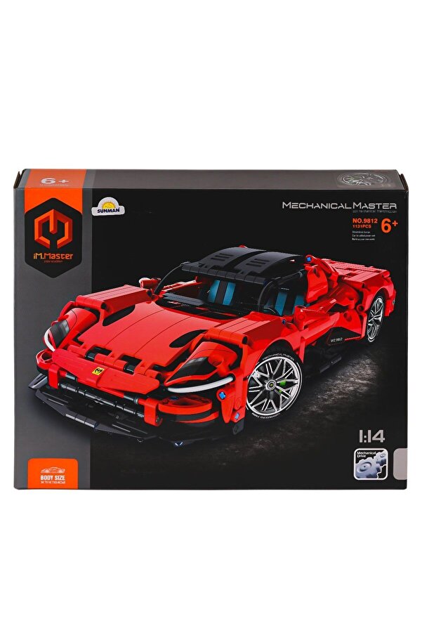NEWBRENDHOME Öğretici Eğitici Oyuncaklar 9812 IMM Mekanik Master Blokları Süper Araba 1:14 1131 Parça Kız Erkek Ç