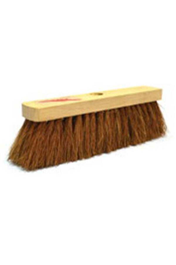 Generic-Coco Brush with Plain Wooden Handle Multi Color 12inch 1