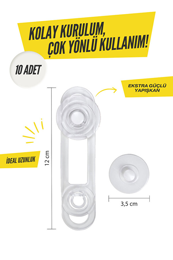 Moola 10 Adet Bebek Çocuk Güvenlik Kilidi, Dolap Çekmece Çok Amaçlı Emniyet Kilidi, Mini Çok Amaçlı Kilit