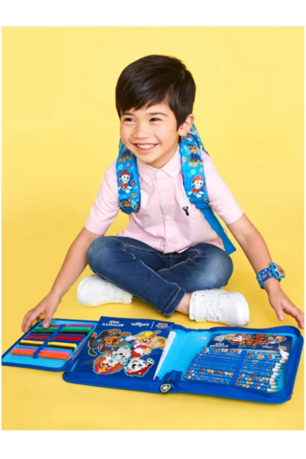 SMIGGLE-Paw Patrol Pattern Plush Filled Inside Zip It Pen Case 1