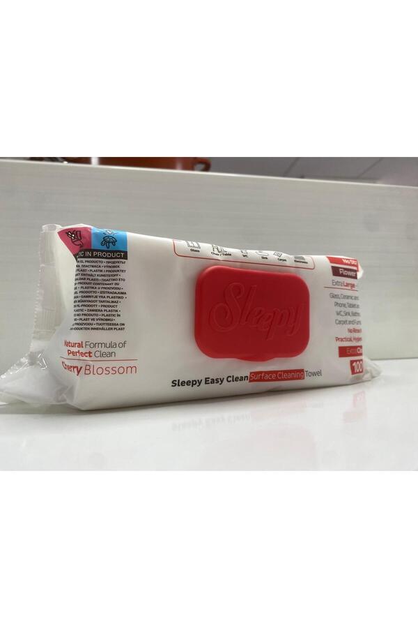 Generic Sleepy Easy Clean EXTRA Cleaning Towel, Cloths Wipe, Antibacterial, Extra Large And Strong, Vegan (White Soap Frangrance), 12 X 22 Cm, 100 Count
