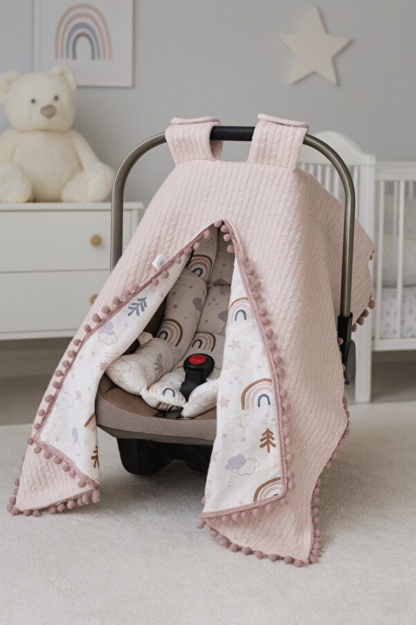 FG Store %100 Pamuk Çok Amaçlı Çift Katlı Örgü Pike/müslin Puset Örtüsü & Minderi