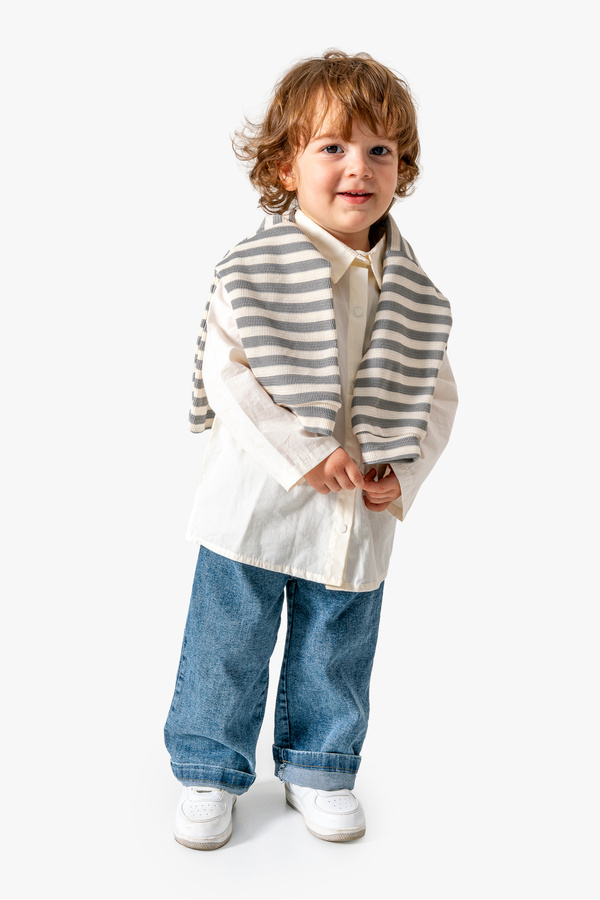 Jikko Baby Gömlek Sweat Pantolon Takımı 9071