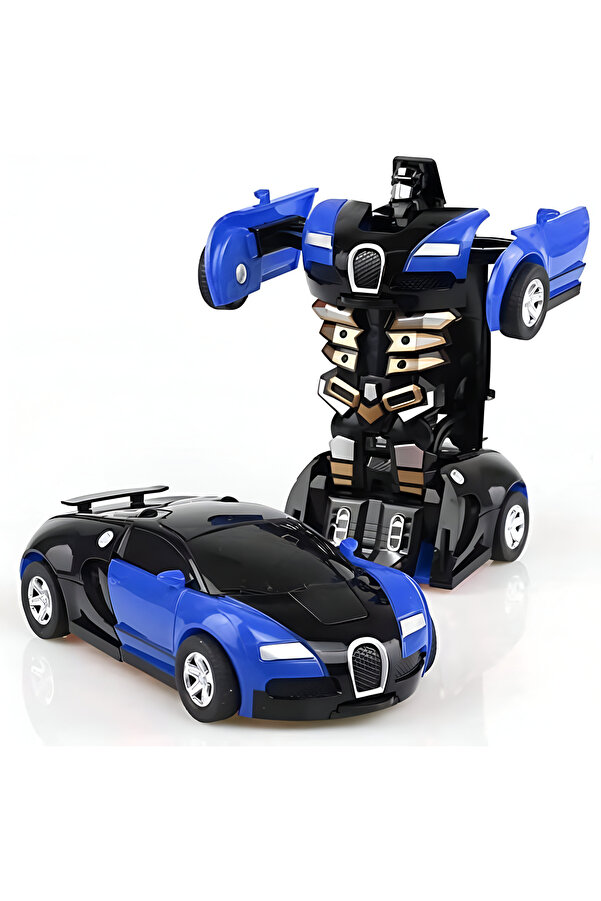 Brother Toys Transformer Robot Çek Bırak Kendinden Robota Dönüşen 1:32 Bugatti Oyuncak Araba