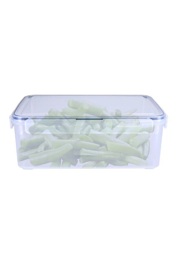 Generic-Alsaif Gallery Transparent Rectangular Plastic Food Container 4300 Ml 1