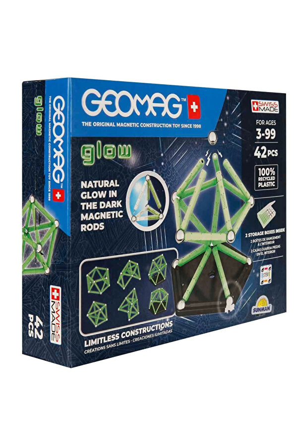 paraply Geomag Glow Manyetik Zeka Oyunu 42 Parça S02000329 Kız Çocuk Erkek Çocuk Oyuncak Eğitici Oyuncaklar