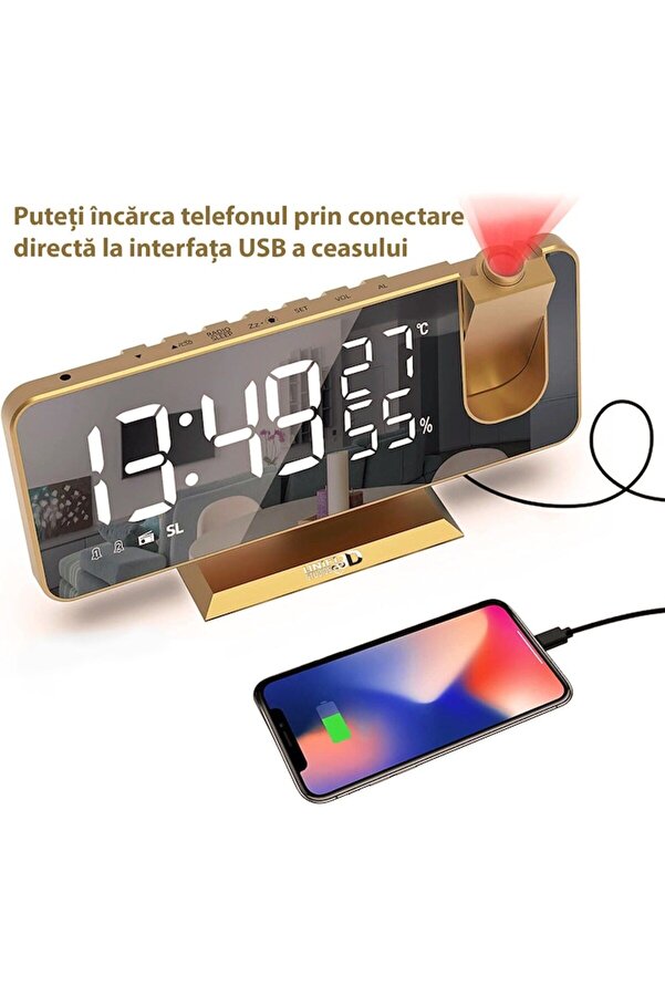Unified Studios-Multifunctional LED Clock with Ceiling Projection 1